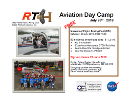 2018 Red-Tailed Hawks Aviation Day Camp Flyer